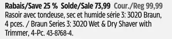 Canadian Tire Braun Series 3:3020 Wet & Dry Shaver with Trimmer offer
