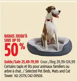 Canadian Tire Selected Pet Beds, Mats and Cat Tower offer