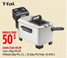 Canadian Tire T-fal 3L Easy Pro Fryer offer