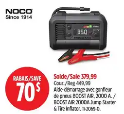 Canadian Tire NOCO BOOST AIR 2000A Jump Starter & Tire Inflator offer