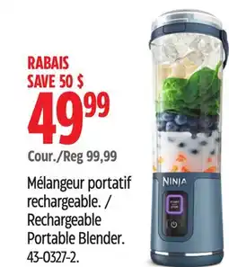 Canadian Tire Rechargeable Portable Blender offer