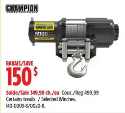 Canadian Tire Selected Winches offer