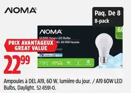 Canadian Tire NOMA A19 60W LED Bulbs, Daylight offer