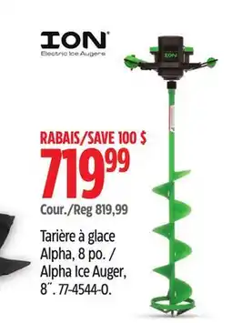Canadian Tire Alpha Ice Auger offer