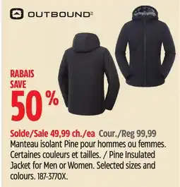 Canadian Tire Pine Insulated Jacket for Men or Women offer