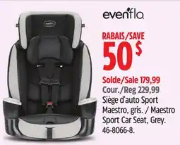 Canadian Tire Evenflo Maestro Sport Car Seat, Grey offer