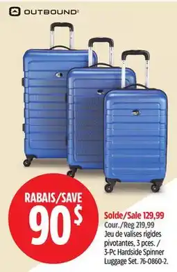 Canadian Tire 3-Pc Hardside Spinner Luggage Set offer