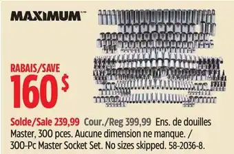 Canadian Tire 300-Pc Master Socket Set offer