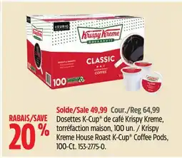 Canadian Tire Krispy Kreme House Roast K-Cup Coffee Pods, 100-Ct offer