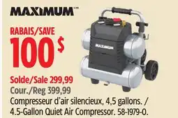 Canadian Tire 4.5-Gallon Quiet Air Compressor offer