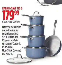 Canadian Tire Heritage The Rock 10-Pc O Naturel Ceramic PFAS-Free Non-Stick Cookset offer