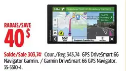 Canadian Tire Garmin DriveSmart 66 GPS Navigator offer