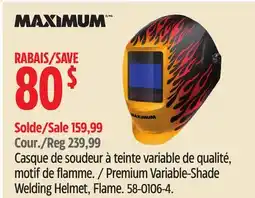 Canadian Tire Premium Variable-Shade Welding Helmet, Flame offer