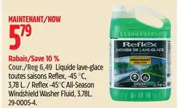 Canadian Tire Reflex -45°C All-Season Windshield Washer Fluid offer