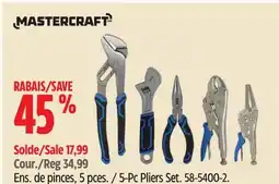 Canadian Tire Mastercraft 5-Pc Pliers Set offer