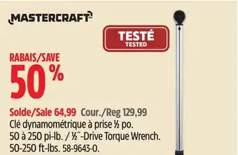 Canadian Tire 1⁄2˝-Drive Torque Wrench offer