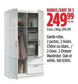 Canadian Tire 2-Door, 2-Drawer Wardrobe offer