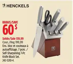 Canadian Tire Self-Sharpening 7-Pc Knife Block Set offer