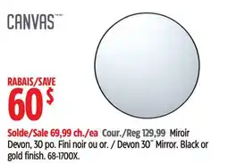 Canadian Tire Devon 30˝ Mirror offer
