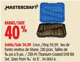 Canadian Tire 230-Pc Titanium-Coated Drill Bit Set offer
