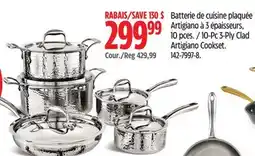 Canadian Tire 0-Pc 3-Ply Clad Artigiano Cookset offer