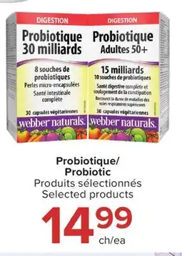 Jean Coutu Webber Naturals Probiotic Selected products offer