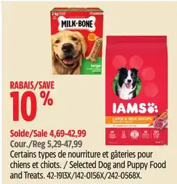 Canadian Tire Selected Dog and Puppy Food and Treats offer
