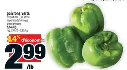 Super C POIVRONS VERTS | GREEN PEPPERS offer