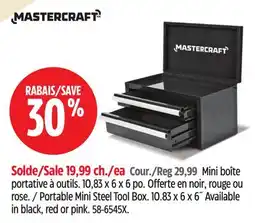 Canadian Tire Portable Mini Steel Tool Box offer