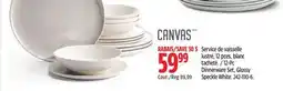 Canadian Tire 12-Pc Dinnerware Set, Glossy Speckle White Canvas offer