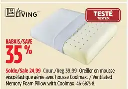 Canadian Tire Ventilated Memory Foam Pillow with Coolmax offer