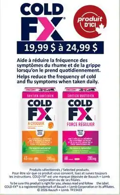 Jean Coutu COLD FX Selected products offer