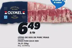 IGA OLYMEL FRESH PORK BACK RIBS offer