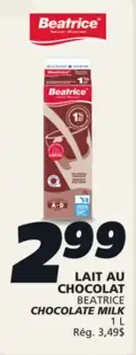 IGA BEATRICE CHOCOLATE MILK offer