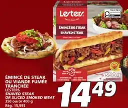 IGA LESTERS SHAVED STEAK OR SLICED SMOKED MEAT offer