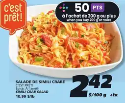 IGA C'EST PRÊT! SIMILI-CRAB SALAD offer