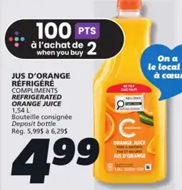 IGA COMPLIMENTS REFRIGERATED ORANGE JUICE offer