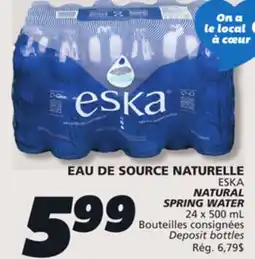 IGA ESKA NATURAL SPRING WATER offer