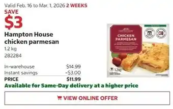 Hampton House chicken parmesan