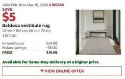Costco Baldosa vestibule rug offer