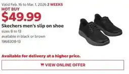 Costco Skechers men's slip on shoe offer