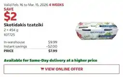 Costco Skotidakis tzatziki offer