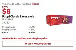 Costco Poppi Classic Faves soda offer
