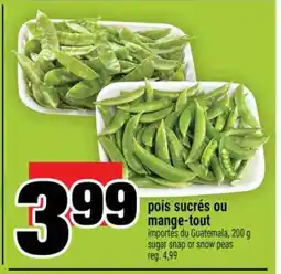 Super C POIS SUCRÉS OU MANGE-TOUT offer
