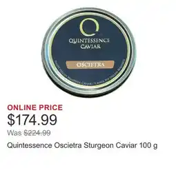 Costco Quintessence Oscietra Sturgeon Caviar offer