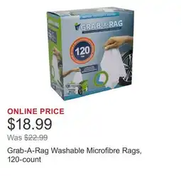 Costco Grab-A-Rag Washable Microfibre Rags, 120-count offer