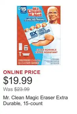 Costco Mr. Clean Magic Eraser Extra Durable, 15-count offer