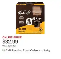 Costco McCafé Premium Roast Coffee, 4 × offer