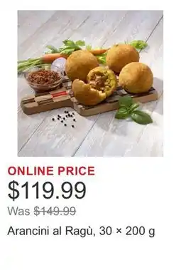 Costco Arancini al Ragù, 30 × offer