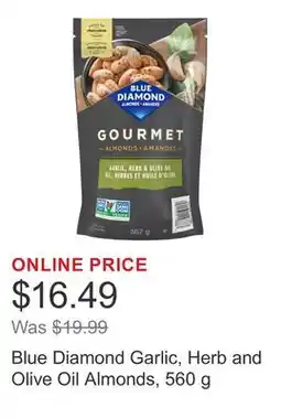Costco Blue Diamond Garlic, Herb and Olive Oil Almonds offer
